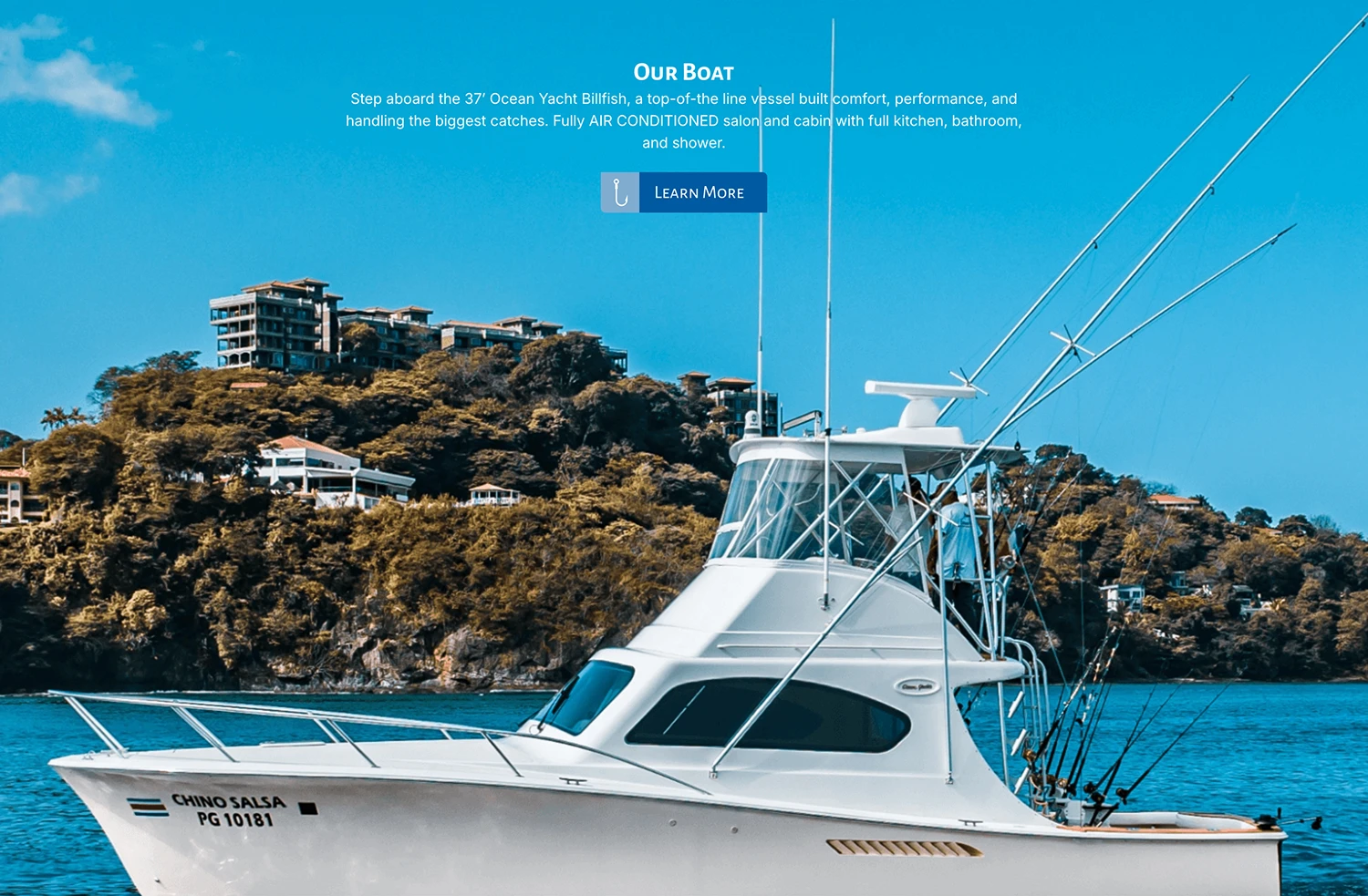 The Chino Salsa boat with branding applied.