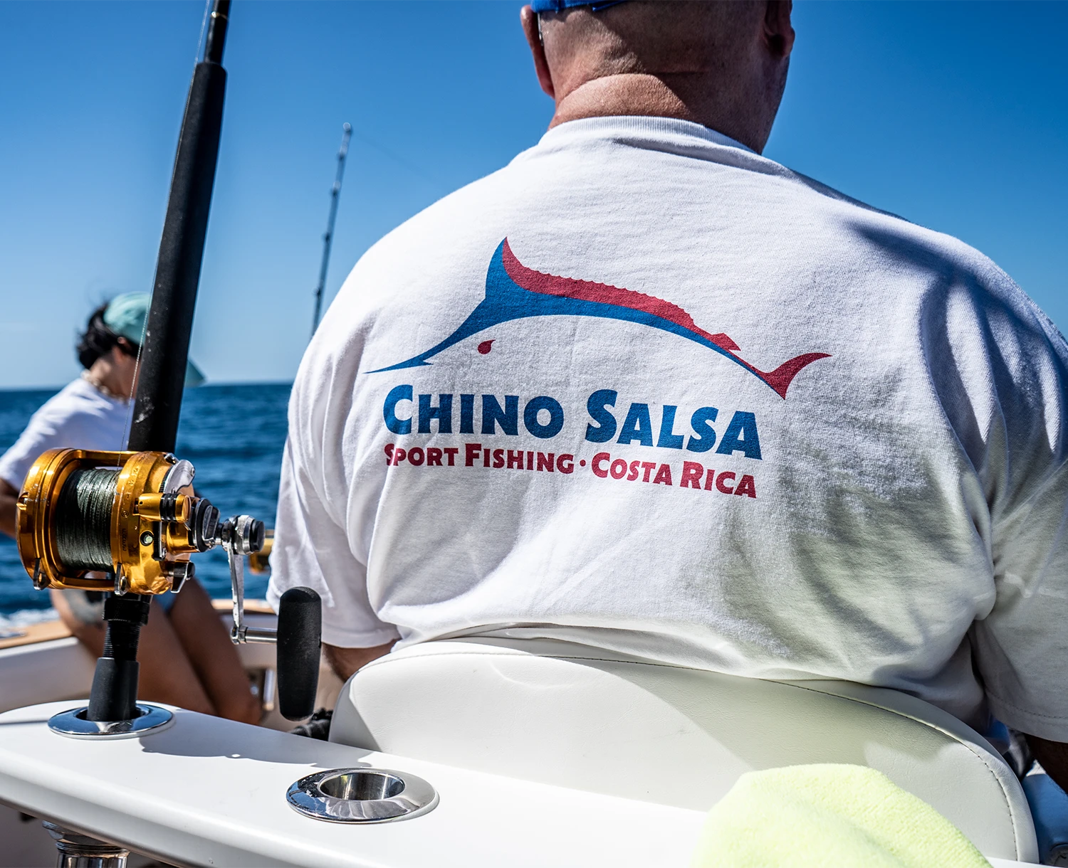 Chino Salsa branded shirt.