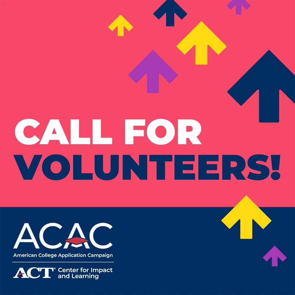 ACAC call for volunteers Instagram graphic.