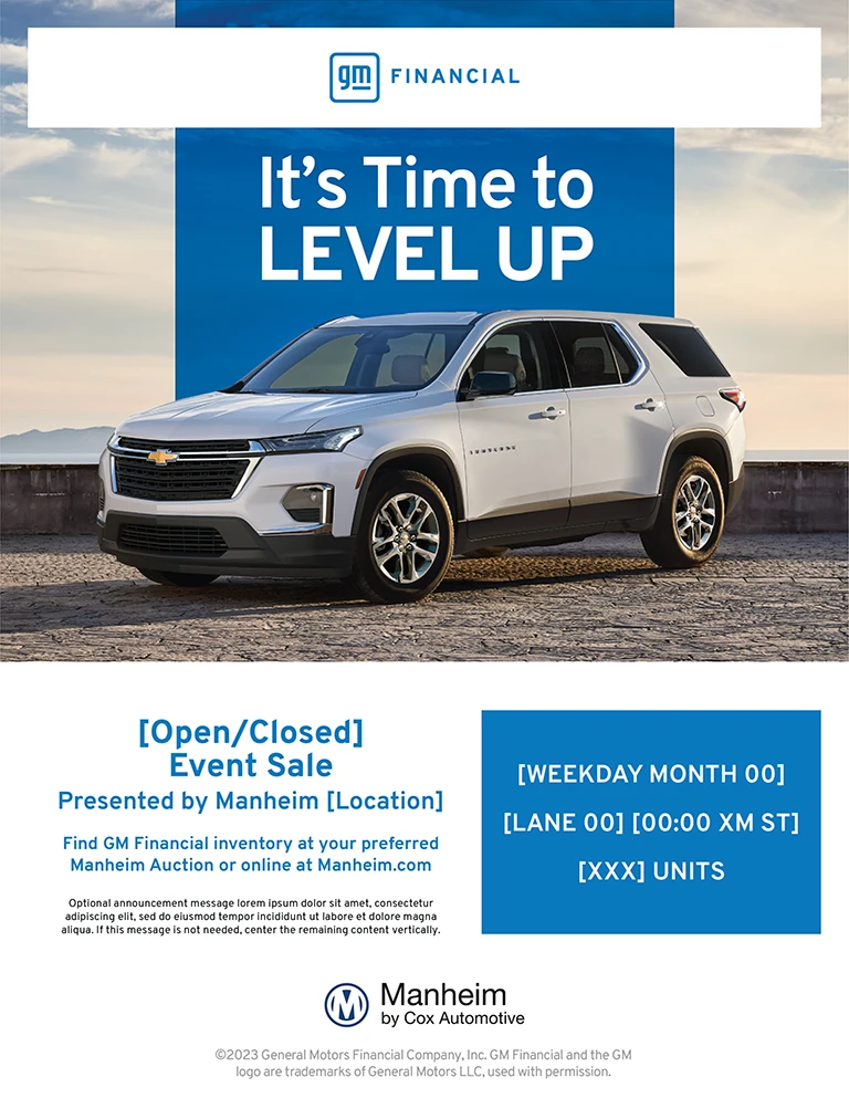 GM Financial flyer, option one.