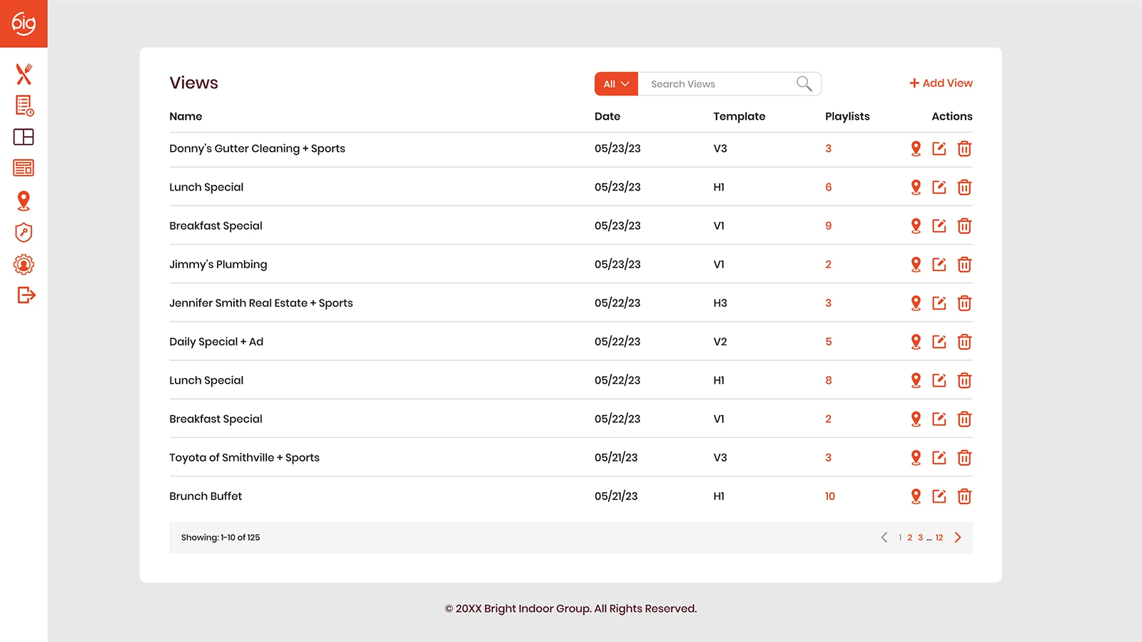 Site admin dashboard design.