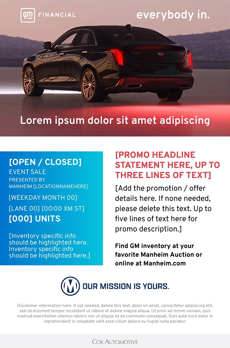 GM Financial email template, option two.