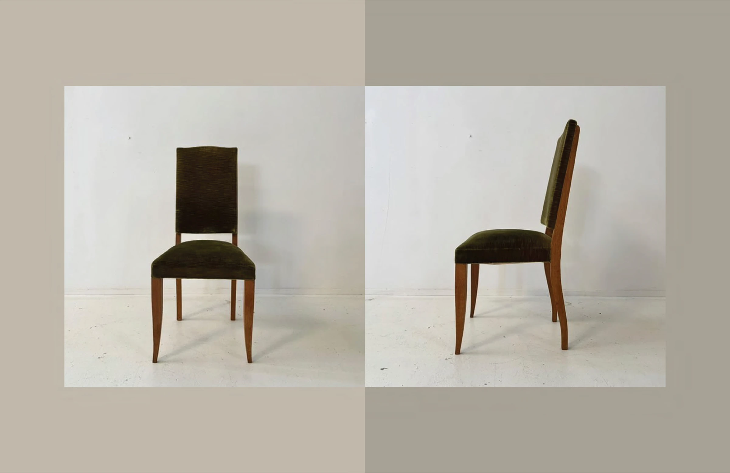 The Nicholson Gallery catalog spread showing antique case pieces.